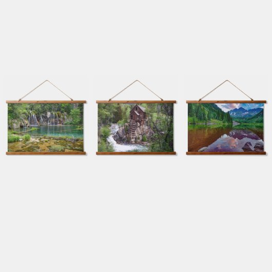 3の壁タペストリーセット 吊り下げ型タペストリー (トリプル)