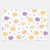 3の数々の色バイオレットのイースター卵セット ラッピングペーパーシート (正面)