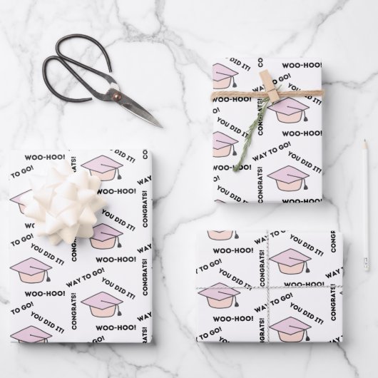 3の目盛り包装紙フラットシートセット ラッピングペーパーシート (正面)