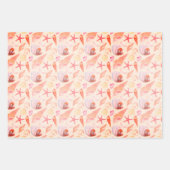 3の貝殻と円錐 ラッピングペーパーシート (正面2)