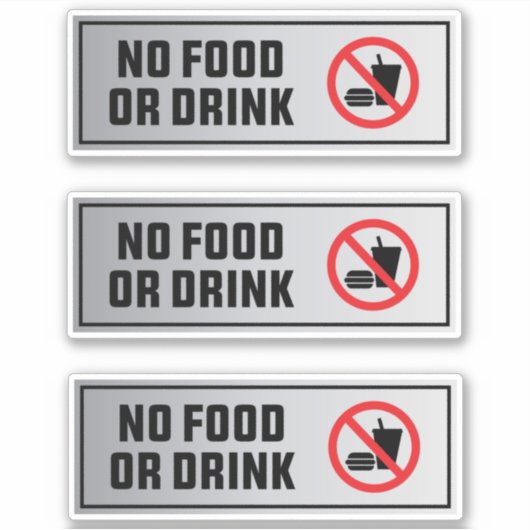 3の食品または飲み物の許可された署名パックなし シール (正面)