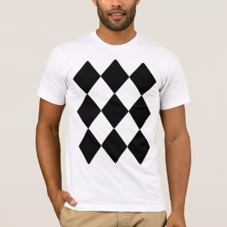 3の3列の幸運な9つの黒ダイヤ Tシャツ