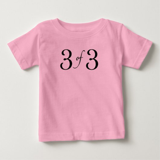3の3 (一番年下の子供) ベビーTシャツ (正面)