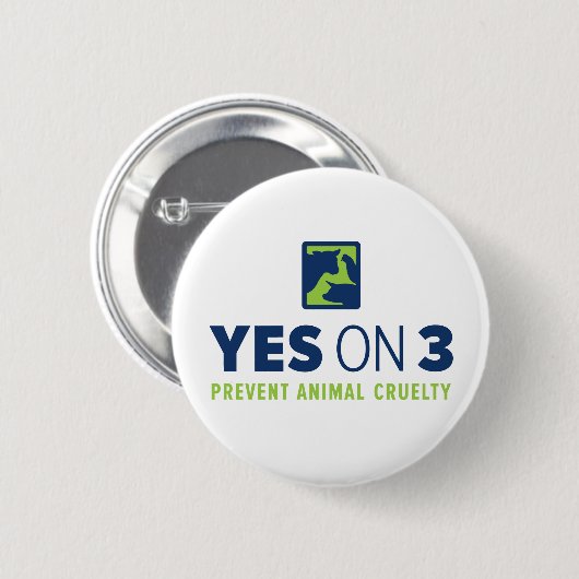 3のYes! ボタン 缶バッジ (正面&裏面)