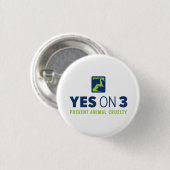 3のYes! 小型ボタン 缶バッジ (正面&裏面)