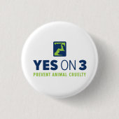 3のYes! 小型ボタン 缶バッジ (正面)