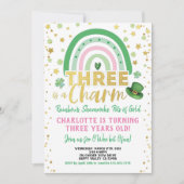 3はチャーム3位の誕生日セントパトリックの日Inv 招待状 (正面)