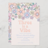 3はヴィベレトロフローラ3歳 招待状 (正面/裏面)