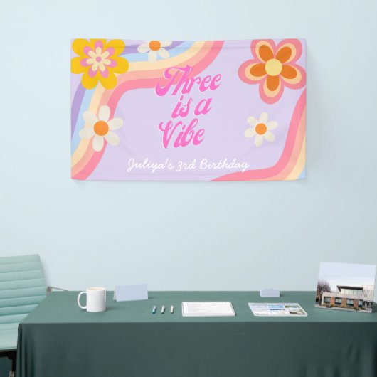 3はヴィベレトロレインボー3rd誕生日 横断幕 (トレードショー)