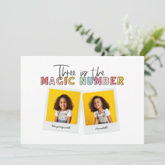 3は魔法第3位の誕生日パーティー 案内状 (スタンド正面)