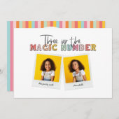 3は魔法第3位の誕生日パーティー 案内状 (正面/裏面)