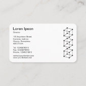 3アイソメトリックキューブ – グレー上の白 名刺 (裏面)