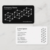 3アイソメトリックキューブ – 黒の白、白の黒 名刺 (正面/裏面)