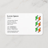 3アイソメトリックキューブv2 – 黒/白 名刺 (裏面)