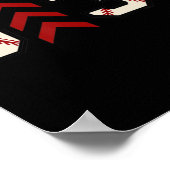 3アップ3ダウン3アップ3ダウン野球ソフトボール ポスター (角)