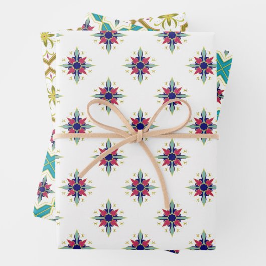 3アラビア語のセパターン（の模様が）あるット ラッピングペーパーシート (インサイチュ)