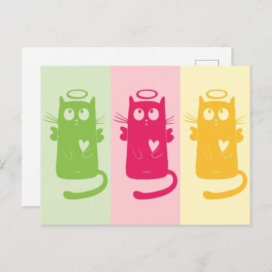 3アンゲリック猫はがき ポストカード (正面/裏面)