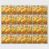 3イエローリトルイースターチックコレクション ラッピングペーパー (フラット)