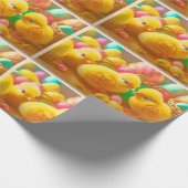 3イエローリトルイースターチックコレクション ラッピングペーパー (角)