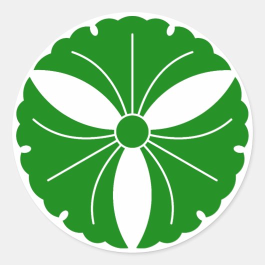 3イチョウ葉クラシック丸シール ラウンドシール (正面)