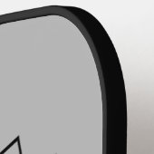 3イニシャルモノグラムクラシック文字の幾何学線 ピックルボールラケット (左詳細)