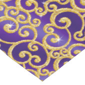 3イニシャルモノグラムテーブルランナー、紫、金ゴールド ミディアムテーブルランナー (コーナー)