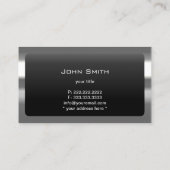 3イニシャルモノグラムモダンメタルフレーム 名刺 (裏面)