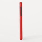 3イニシャルモノグラム |赤と白（またはダイアカラー） Case-Mate iPhoneケース (裏面/左)