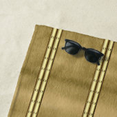 3イニシャルレターモノグラムブラッシュブラウンタンクリーム ビーチタオル (インサイチュ)