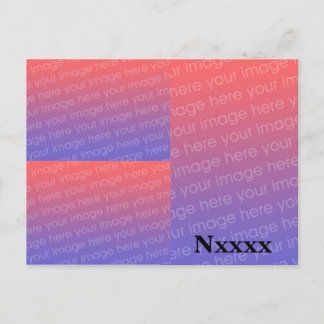 3イメージのアマチュアラジオQSLカードテンプレート ポストカード