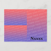 3イメージのアマチュアラジオQSLカードテンプレート ポストカード (正面)