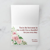 3イメージマザーの日フォトメモリエレガントフローラ カード (内部)