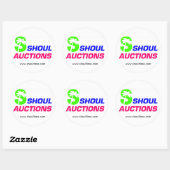 3インチシール、6枚 ラウンドシール (シート)