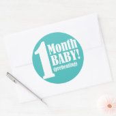 3インチラウンドステッカー – 1ヶ月妊娠 ラウンドシール (封筒)