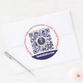 3インチラウンドステッカー(1枚あたり6枚) ラウンドシール (封筒)