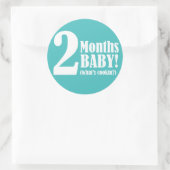 3インチラウンドステッカー – 2ヶ月妊娠 ラウンドシール (バッグ)
