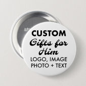 3インチ丸ボタンピンバッジカスタムギフト 缶バッジ (正面&裏面)