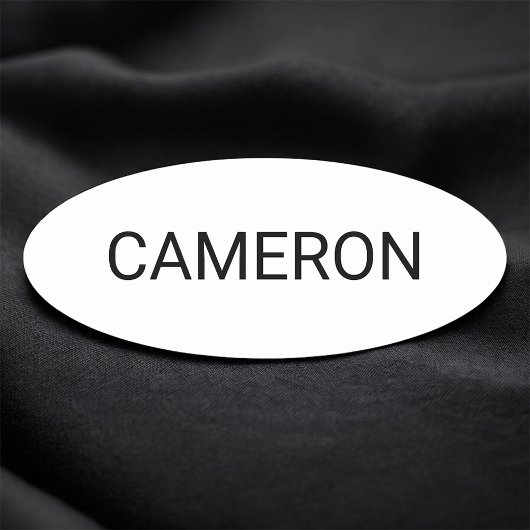 3インチ長円形の名前タグバッジピンまたは磁気白 名札