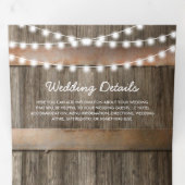 3インチ1カ素朴国ひまわり結婚の 三つ折り招待状 (内部最初)