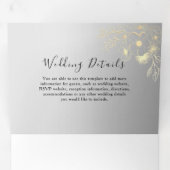 3インチ1写真結婚の3倍招待状 三つ折り招待状 (内部最初)