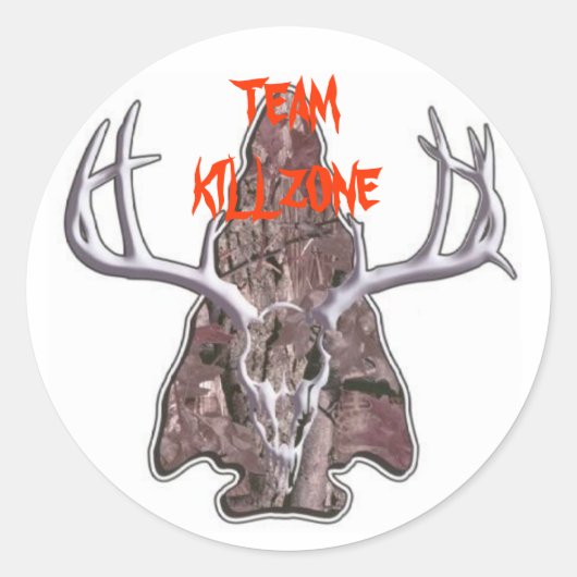 3インチTEAMKILLZONEラウンドデカール ラウンドシール (正面)