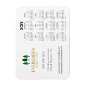 3インチx 4インチ名刺2019年用カレンダーフラット マグネット (縦)