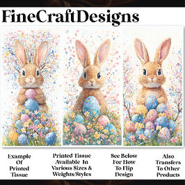 3イースターバニーラビット、グループ4 CC4デコページ 薄葉紙