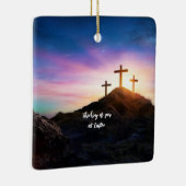 3イースター考えであなたの十字架。編集可能 セラミックオーナメント (右)