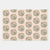 3イースター違うバニー春時贈り物 ラッピングペーパーシート (正面3)