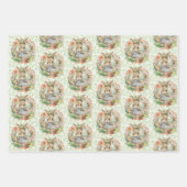 3イースター違うバニー春時贈り物 ラッピングペーパーシート (正面)