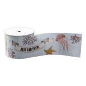 3イ航海のンチの父の日のブパーソナライズされたラ淡い色のー グログランリボン (リール)