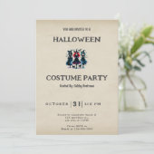 3ウィッチブラックキャッツこうもりヴィンテージハロウィン 招待状 (スタンド正面)