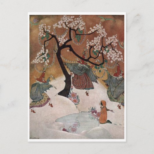 3ウィッチヴィンテージハロウィーン挨拶 ポストカード (正面)