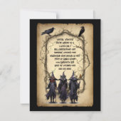 3ウィッチ&ウィグフレームハロウィーン 招待状 (正面)